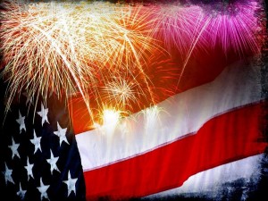 Fireworks Patriotic Worship Background